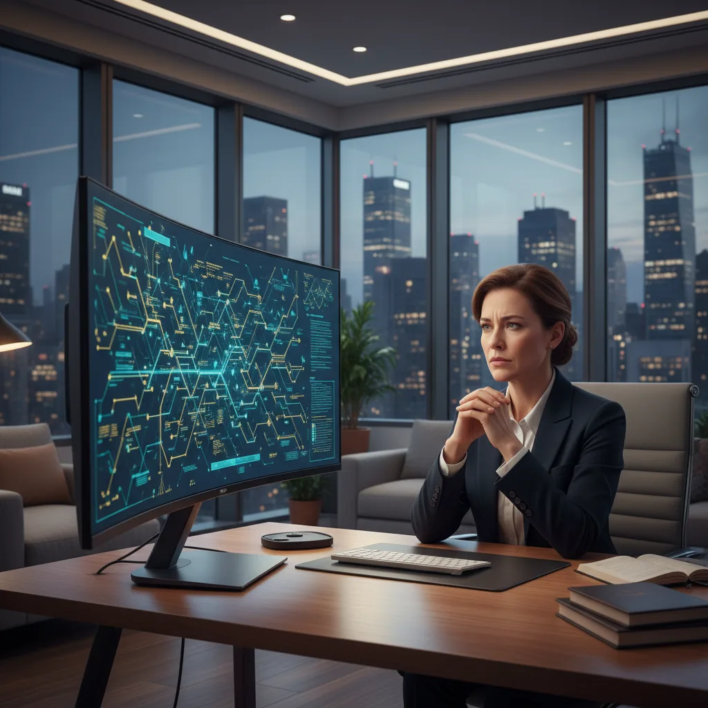Lawyer contemplates ethical dilemmas of AI, algorithmic bias, data privacy.