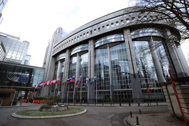The European Parliament in Brussels, Belgium, is where the landmark EU AI Act was passed in March 20