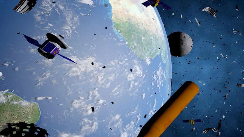 An invisible threat, space junk consists of millions of defunct satellites, rocket parts, and tools 