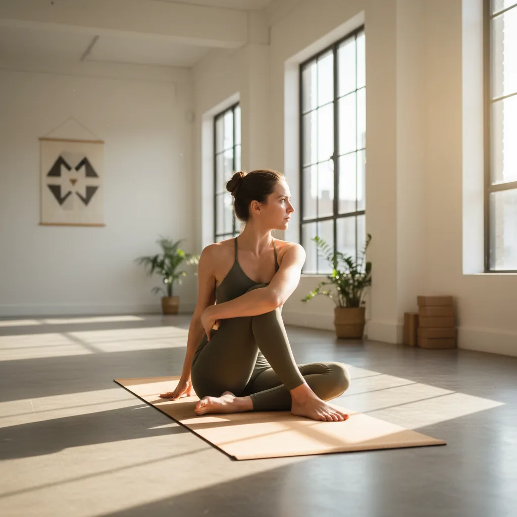 Deep yoga twist, challenging traditional spinal stability beliefs.