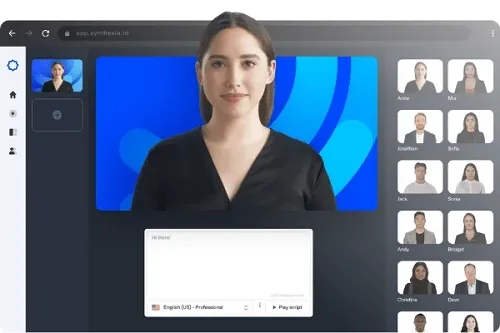 Synthesia est une entreprise qui utilise l'IA avancée pour créer des avatars humains très réalistes pour les vidéos de formation d'entreprise