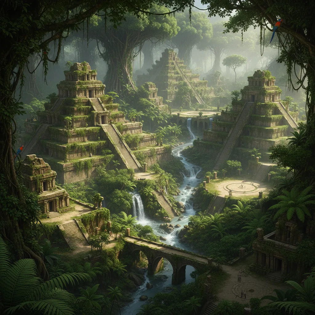 Ancient Amazonian city, monumental platforms, pyramids, revealed by LIDAR.