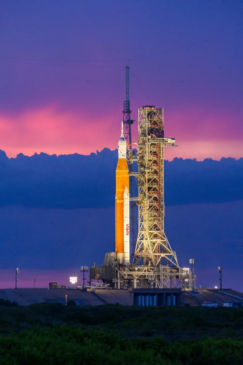 The Space Launch System (SLS) rocket is NASA's most powerful rocket ever built, designed to carry as