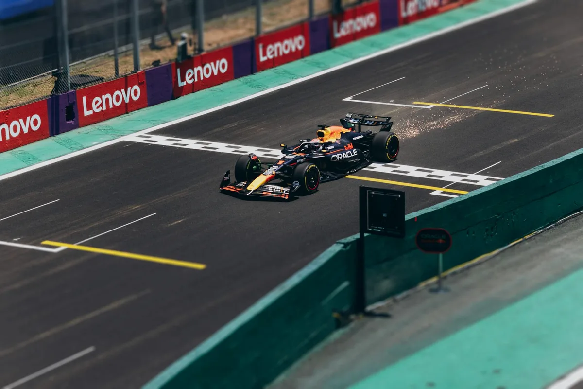 Max Verstappen celebrates his dramatic 2021 Formula 1 World Championship victory at the Yas Marina C