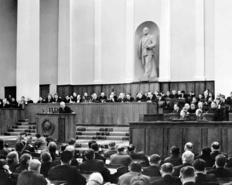 Nikita Khrushchev's 'Secret Speech' at the 20th Party Congress in 1956, though delivered behind clos