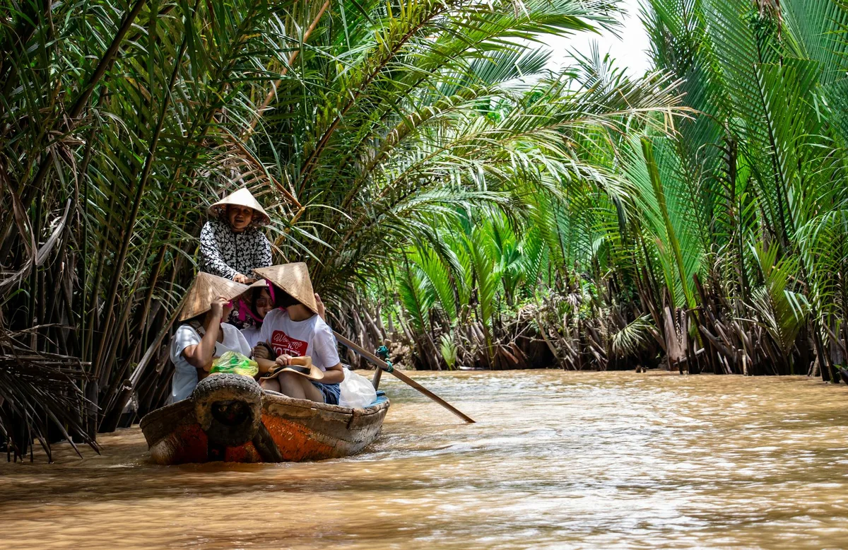 The Mekong Delta, often called Vietnam's 'rice bowl,' is a vast, fertile region crisscrossed by a ma